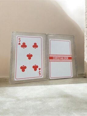 2 Dior White and Red Playing Cards